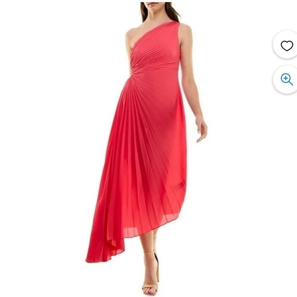 Nicole Miller Dresses & Skirts - Nicole Miller Pleated Asymmetric Dress Size 12 NWT
